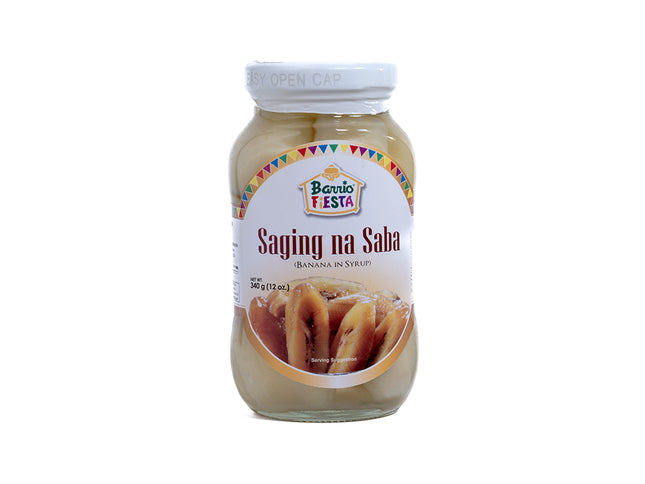 Barrio Fiesta Saging na Saba (Banana in Syrup) – 2 Pack Bundle, 12oz | 340g Each