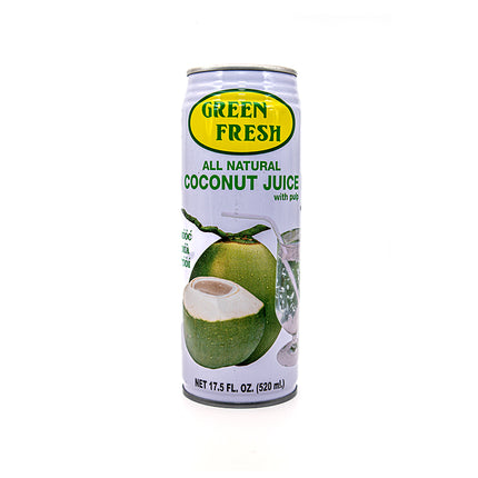 Green Fresh Coconut Juice with Pulp - 17.5 fl oz | 520ml
