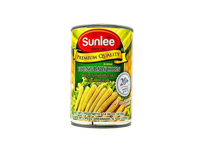 Sunlee Baby Corn – 20+ Corn, 14.46oz | 410g
