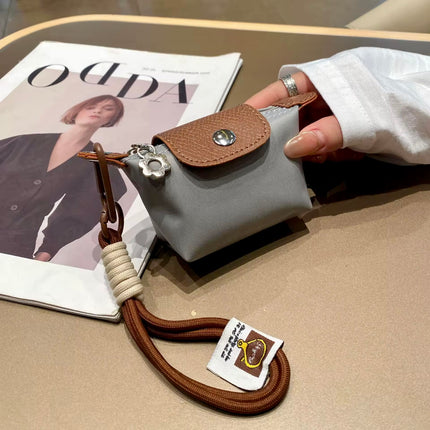 Mini Color Block Nylon Coin Purse – Bag Charm & Accessory