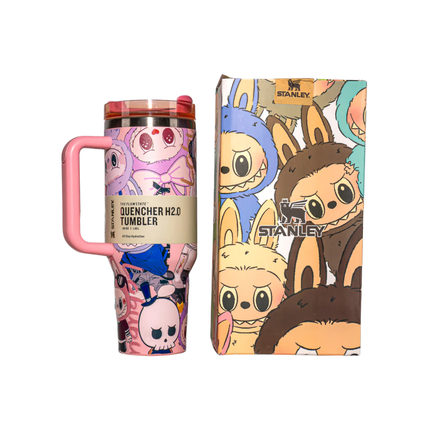 Stanley x Labubu Quencher H2.0 Tumbler Dupe – 40oz | 1.18L Capacity