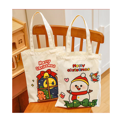 Christmas Canvas Tote Bag – 1pc, 30.8 x 60 cm