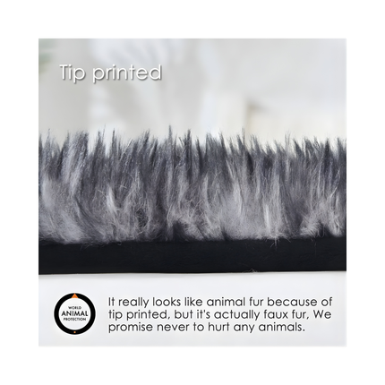 DECOSY Luxury Faux Fur Throw Blanket – Silver Gray, 88 x 90 in