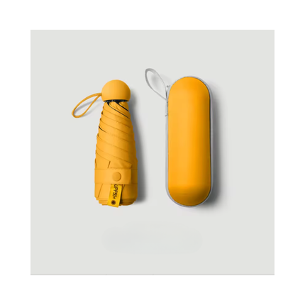 Mini Pocket Umbrella with Hard Case – 6-Rib Compact Travel Umbrella