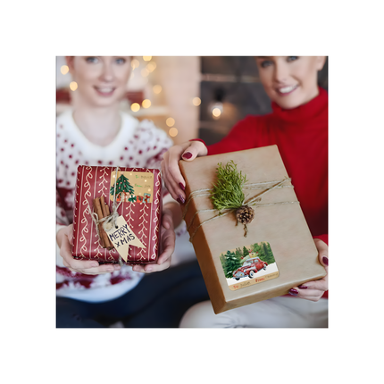 Christmas Gift Label Stickers – 8 Designs, 6 Sheets per Pack