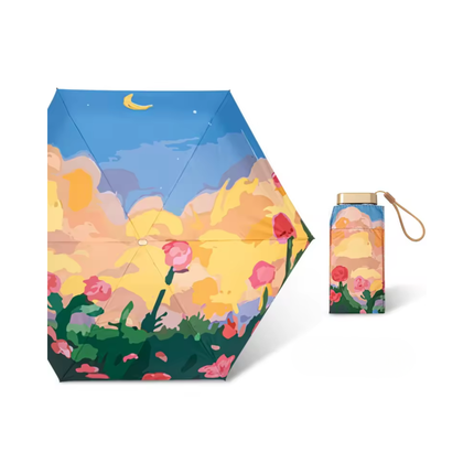 Compact Folding Umbrella – Artistic Design