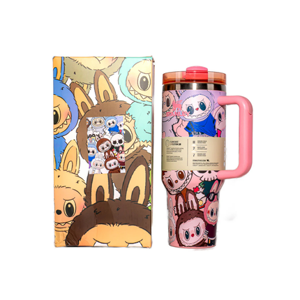 Stanley x Labubu Quencher H2.0 Tumbler Dupe – 40oz | 1.18L Capacity