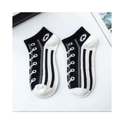 Converse-Inspired Sneaker Design Ankle Socks – Low-Cut Casual Style