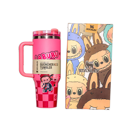 Stanley x Labubu Quencher H2.0 Tumbler Dupe – 40oz | 1.18L Capacity