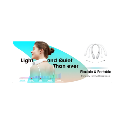 RANVOO Portable Neck Fan L18 – Rechargeable Bladeless Personal Fan
