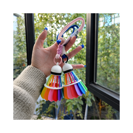 Colorful Shuttlecock Bag Chain Keychain