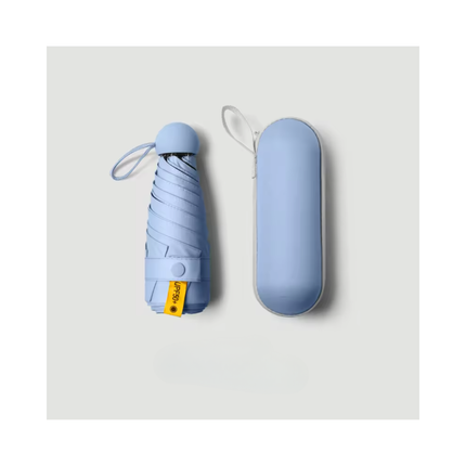 Mini Pocket Umbrella with Hard Case – 6-Rib Compact Travel Umbrella