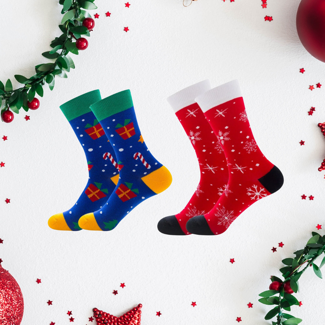 Christmas Holiday Crew Socks – 1 Pair, One Size Fits All