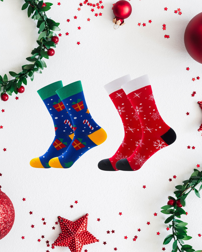Christmas Holiday Crew Socks – 1 Pair, One Size Fits All