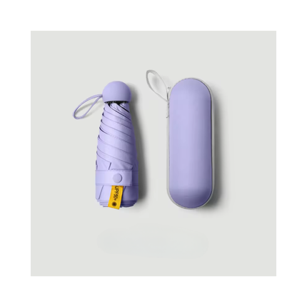Mini Pocket Umbrella with Hard Case – 6-Rib Compact Travel Umbrella