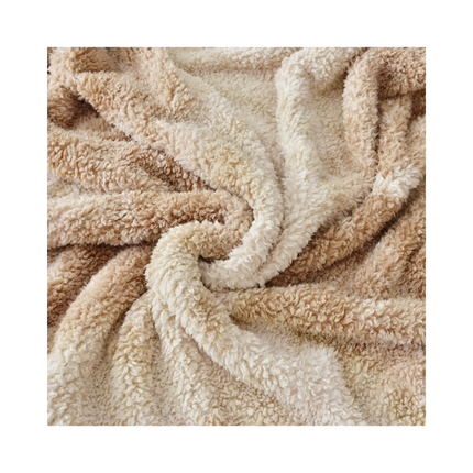 DECOSY Ultra Soft Faux Fur Throw Blanket – Beige, 88 x 90 in