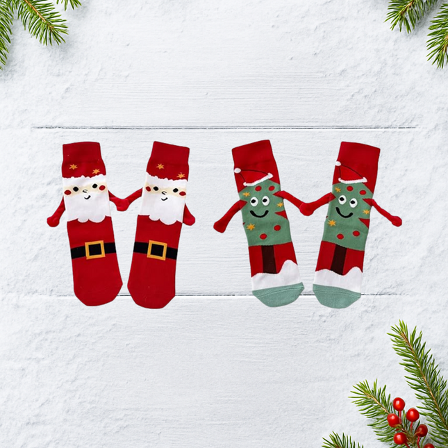 3D Christmas Crew Socks – 2 Pairs, One Size Fits All