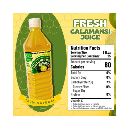 Delight Calamansi Extract with Honey 100% Pure & Concentrated - 25oz | 750mL