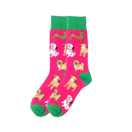 Cute Animal Print Crew Socks – Casual Comfort