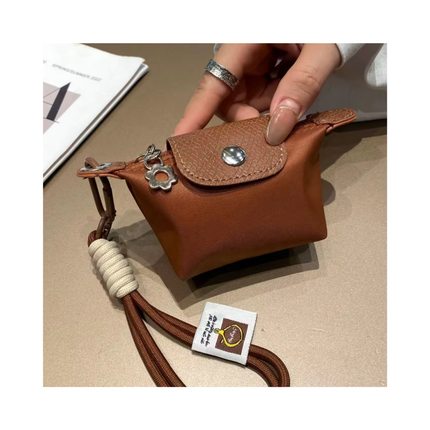 Mini Color Block Nylon Coin Purse – Bag Charm & Accessory
