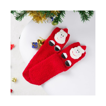 Christmas Santa Above the Ankle Socks – 1 Pair, Kids Size