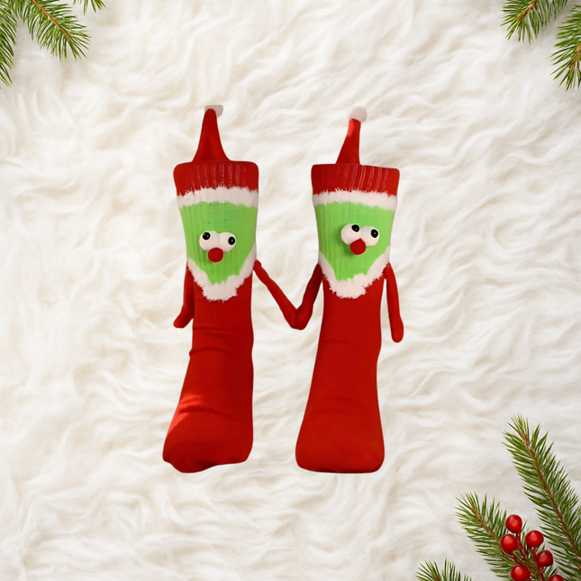 Funny 3D Christmas Crew Socks – 1 Pair, One Size Fits All