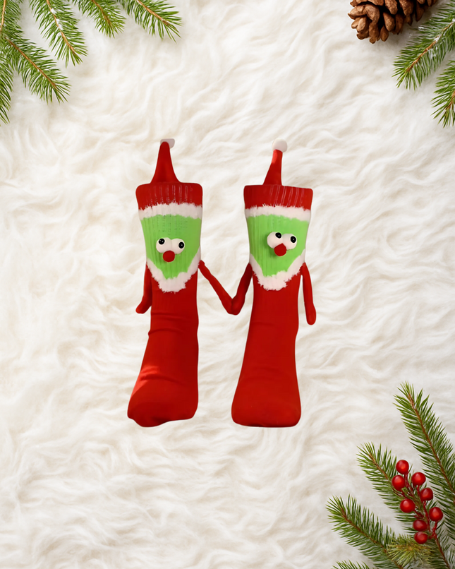 Funny 3D Christmas Crew Socks – 1 Pair, One Size Fits All