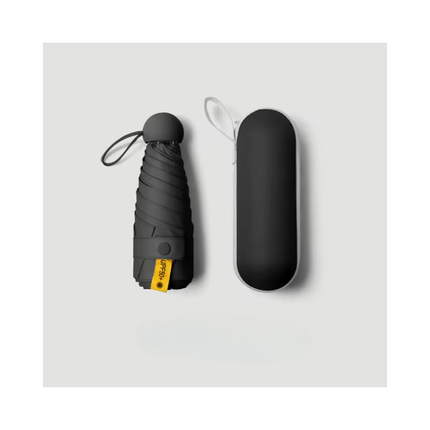 Mini Pocket Umbrella with Hard Case – 6-Rib Compact Travel Umbrella