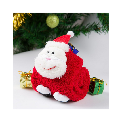 Christmas Santa Above the Ankle Socks – 1 Pair, Kids Size