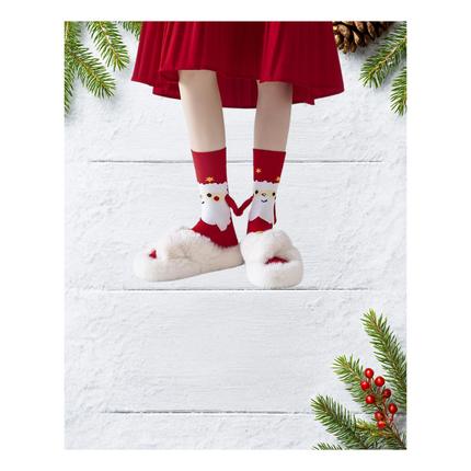 3D Christmas Crew Socks – 2 Pairs, One Size Fits All