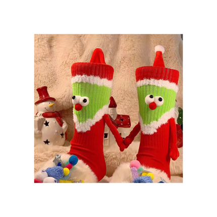 Funny 3D Christmas Crew Socks – 1 Pair, One Size Fits All