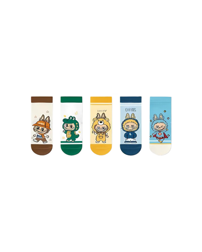 Labubu Crew Socks – 5 Pairs, One Size Fits All