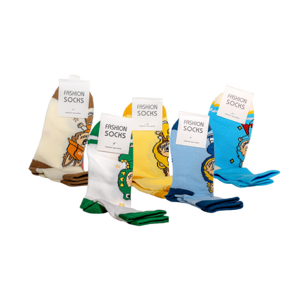 Labubu Crew Socks – 5 Pairs, One Size Fits All