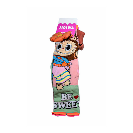 Labubu Character Knee High Socks with Bow – Kids Size