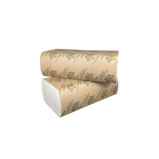 Ambiente 1-Ply Multifold Paper Towel – White, 16 Packs | 250 Towels Each