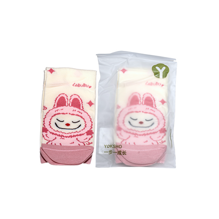 Labubu Character Knee High Socks – 4 Pairs, Kids Size