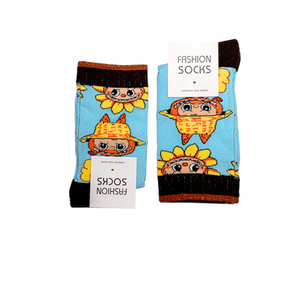 Labubu Character Crew Socks – 5 Pairs, One Size Fits All
