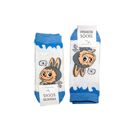 Labubu Character Ankle Socks – 5 Pairs, Kids Size