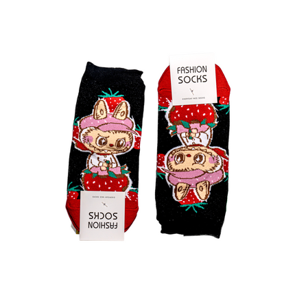 Labubu Character Ankle Socks – 5 Pairs, One Size Fits All