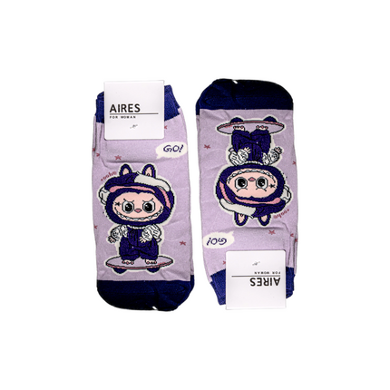 Labubu Character Ankle Socks (Fun Mix) – 5 Pairs, One Size Fits All