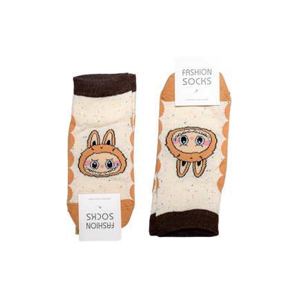 Labubu Character Ankle Socks – 5 Pairs, One Size Fits All
