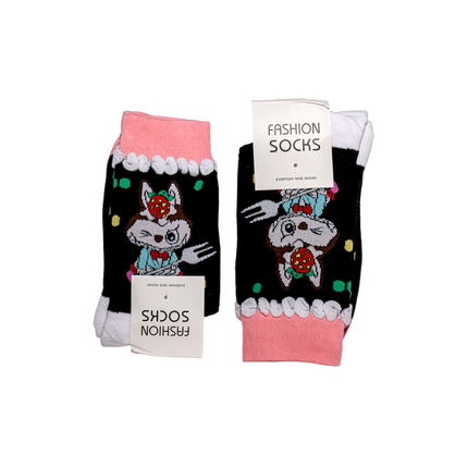 Labubu Character Crew Socks – 5 Pairs, One Size Fits All