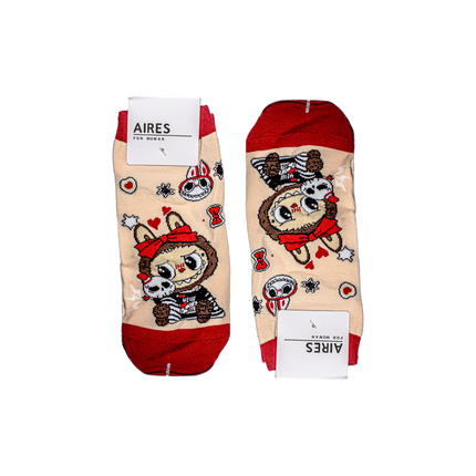 Labubu Character Ankle Socks (Fun Mix) – 5 Pairs, One Size Fits All