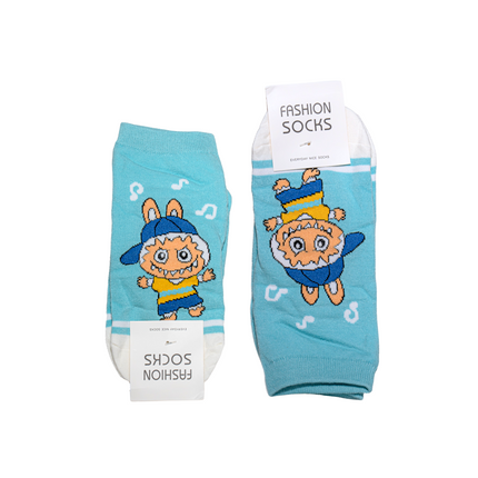Labubu Character Ankle Socks – 5 Pairs, Kids Size