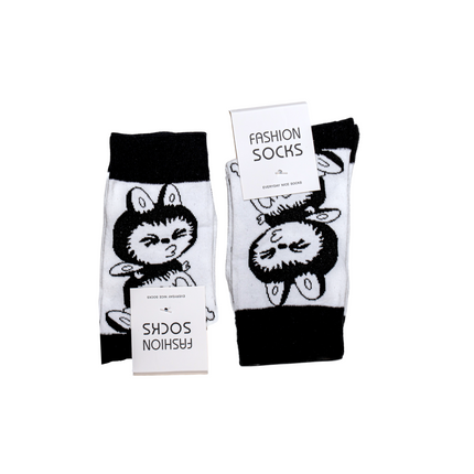 Labubu Character Crew Socks – 5 Pairs, One Size Fits All