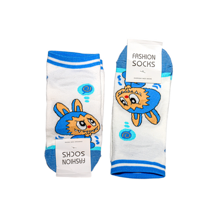 Labubu Character Ankle Socks – 5 Pairs, Kids Size