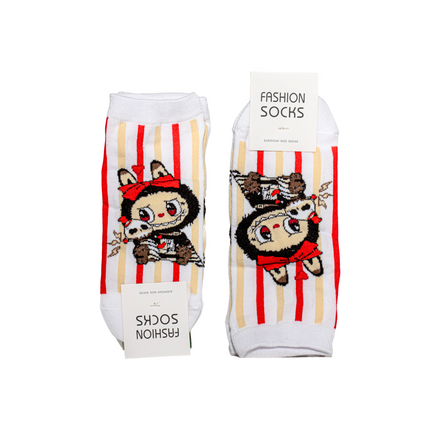 Labubu Character Ankle Socks – 5 Pairs, One Size Fits All