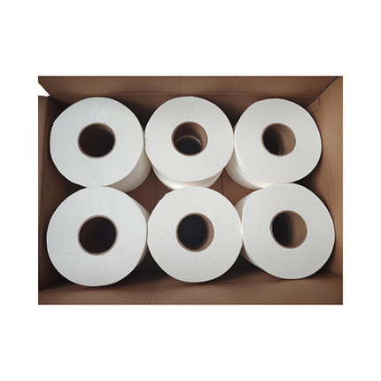 Ambiente 9” 2-Ply Premium Jr Jumbo Bath Tissue – White, 12 Rolls | 1000 ft Each