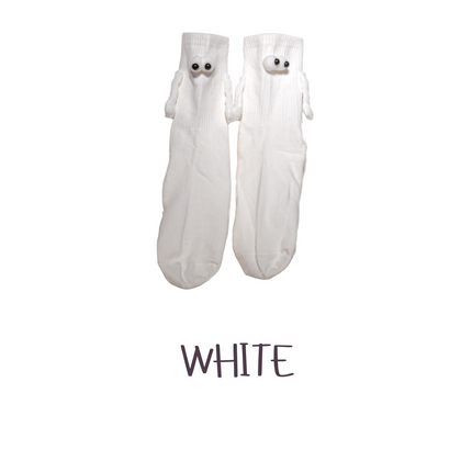 Cute 3D Magnetic Cartoon Crew Socks – 1 Pair, One Size (Adults)