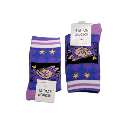 Labubu Character Crew Socks – 5 Pairs, One Size Fits All
